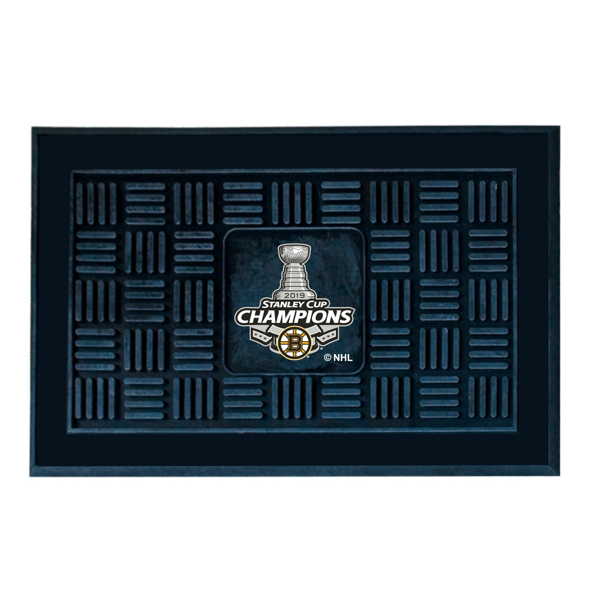 Boston Bruins 2019 Stanley Cup Champions Medallion Door Mat Boston Bruins 2019 Stanley Cup