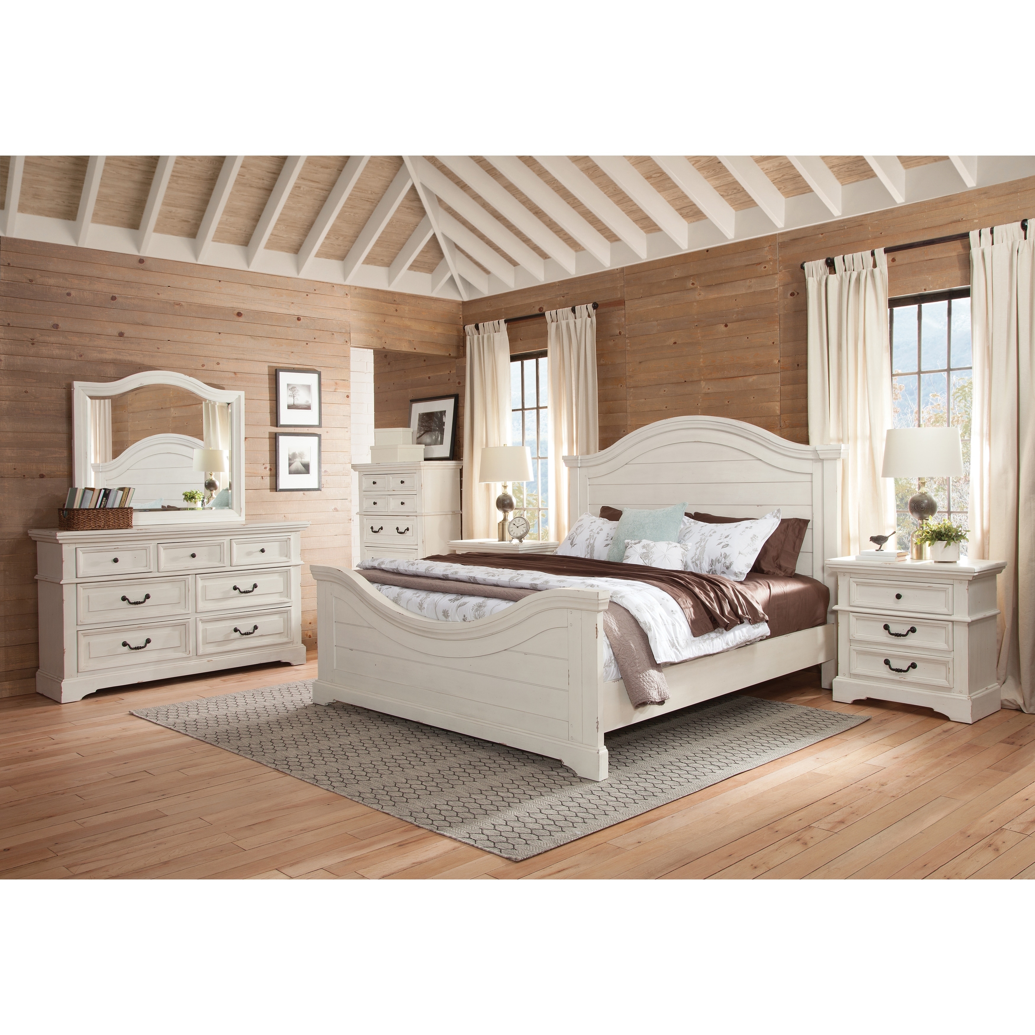 Lakewood 6 Piece Antique White Bedroom Set By Greyson Living On Sale Overstock 28311897