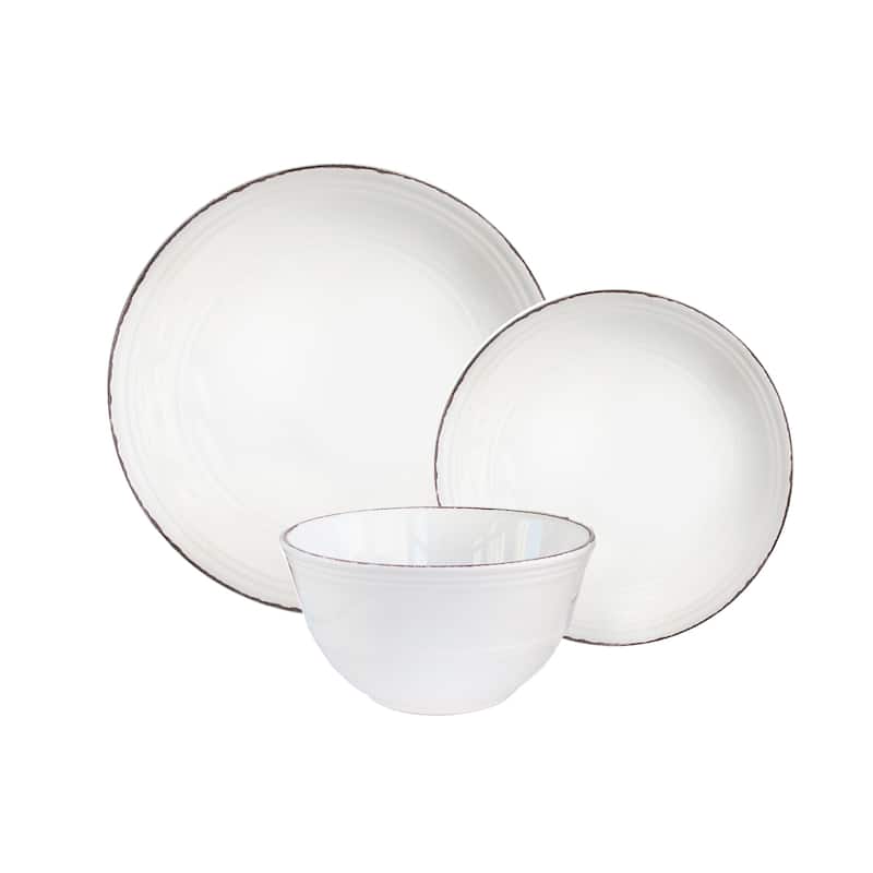 madelyn white 12 pc dinner set
