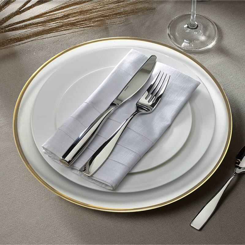 gold rimmed charger plate 13"