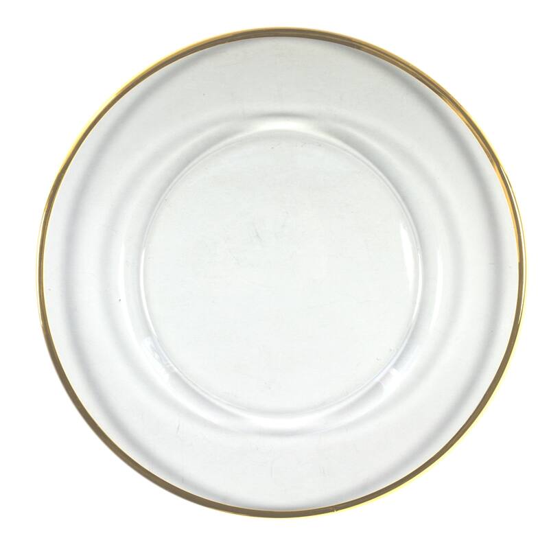 gold rimmed charger plate 13"