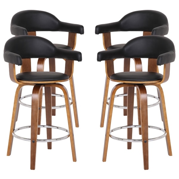 Shop Summer Modern 26" Counter Height Bar stool in Walnut and Black