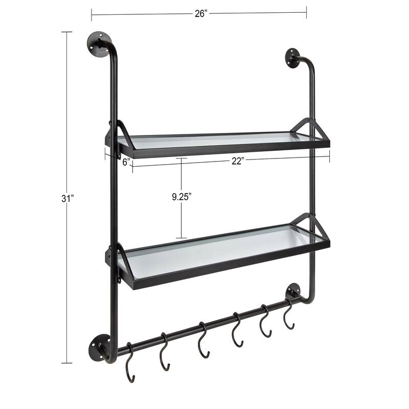 Copper Grove Mariguitar Metal Wall Shelf - 26' x 31' - 26x31