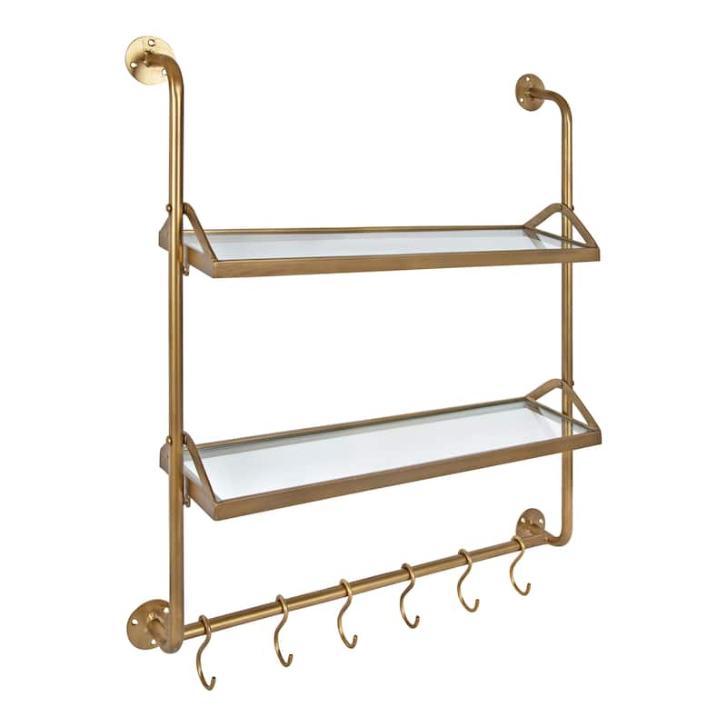 Copper Grove Mariguitar Metal Wall Shelf - 26' x 31' - 26x31 - Gold