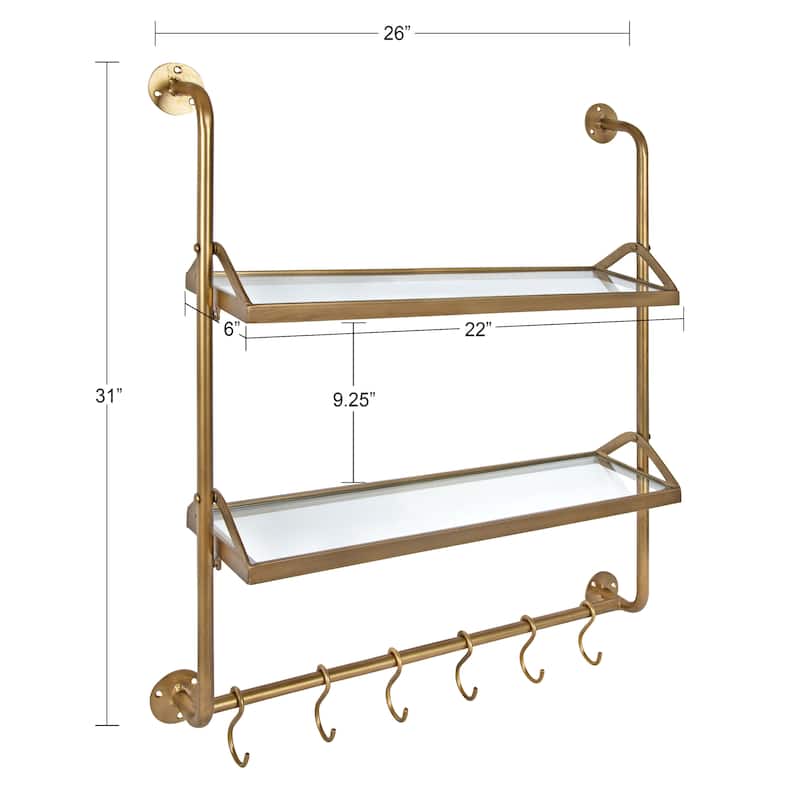 Copper Grove Mariguitar Metal Wall Shelf - 26' x 31' - 26x31