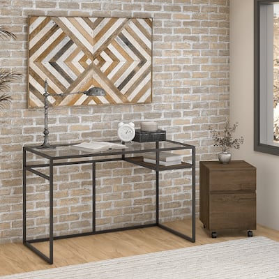 Bush Furniture Anthropology 48W Writing Desk with File Cabinet