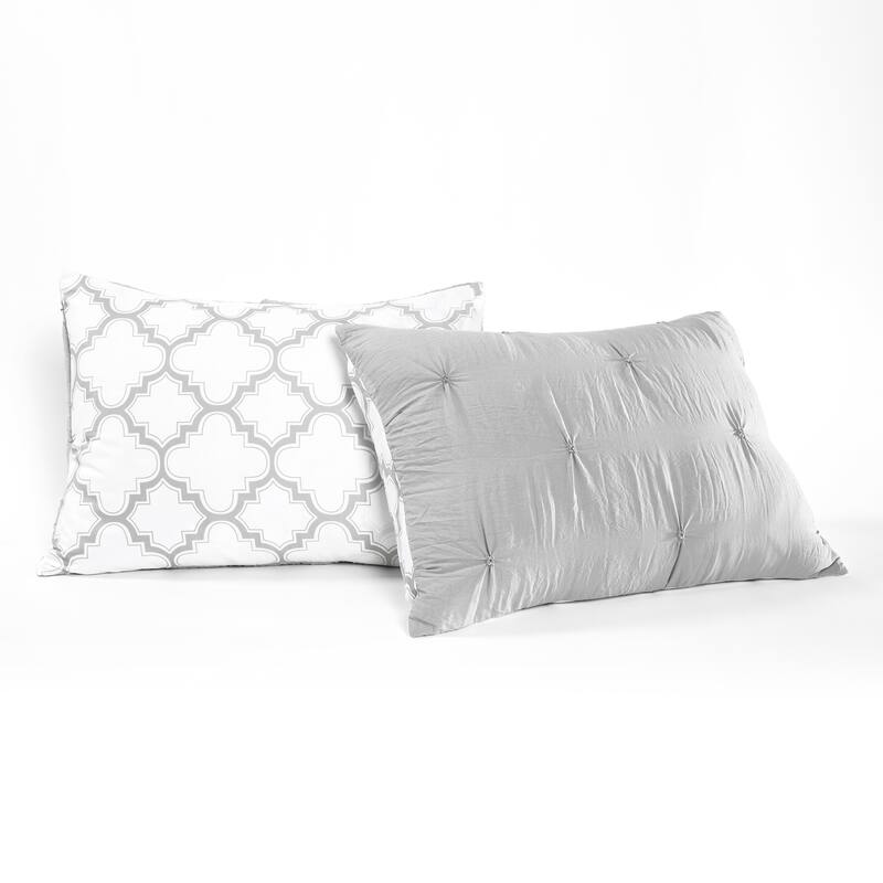 Lush Decor Ravello Pintuck Caroline Geo Comforter Set