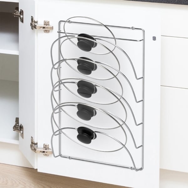 Lid Organizer Rack-5 Slot Wall Mount Organizer by Lavish Home. Opens flyout.
