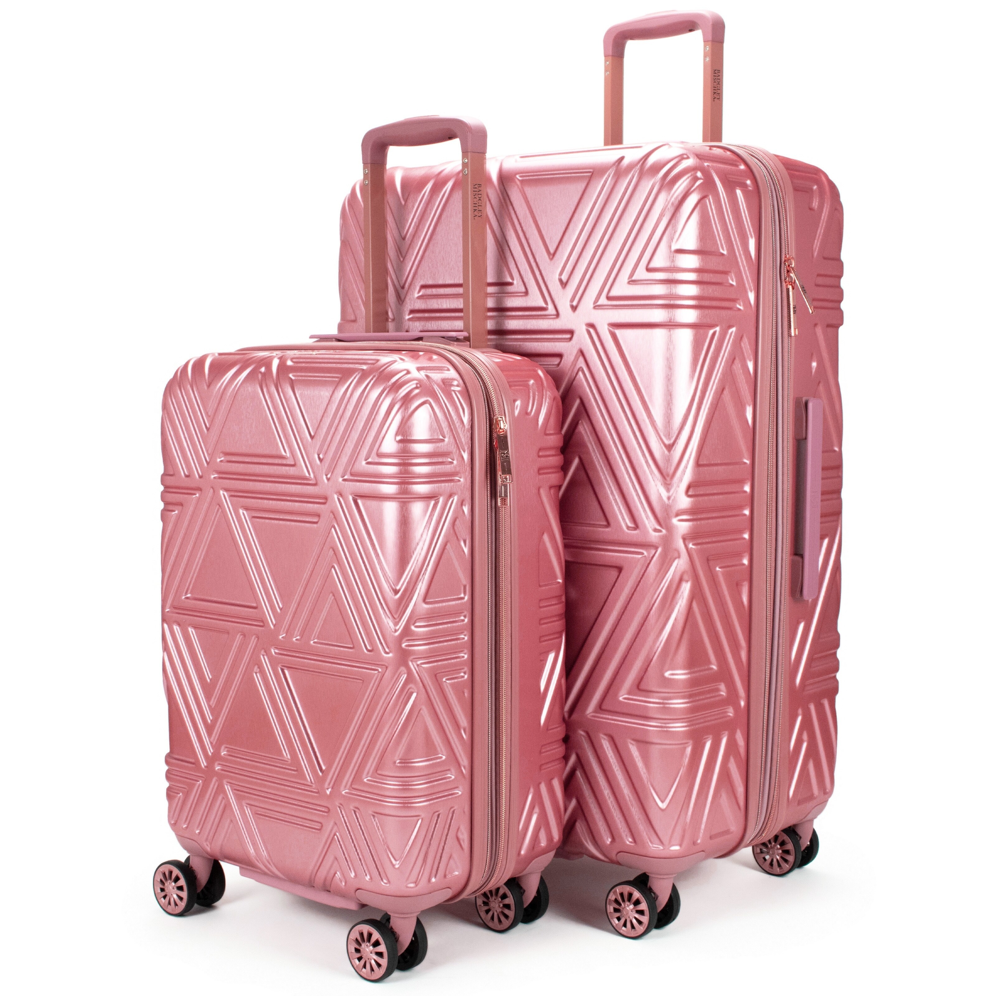 Badgley Mischka Contour Hard Expandable Spinner Luggage Set 2 Piece