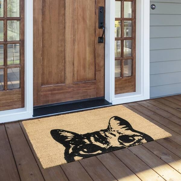 Double Door Welcome Outdoor Floor Mat Heavy Duty Large Coir Doormat Front  Porch