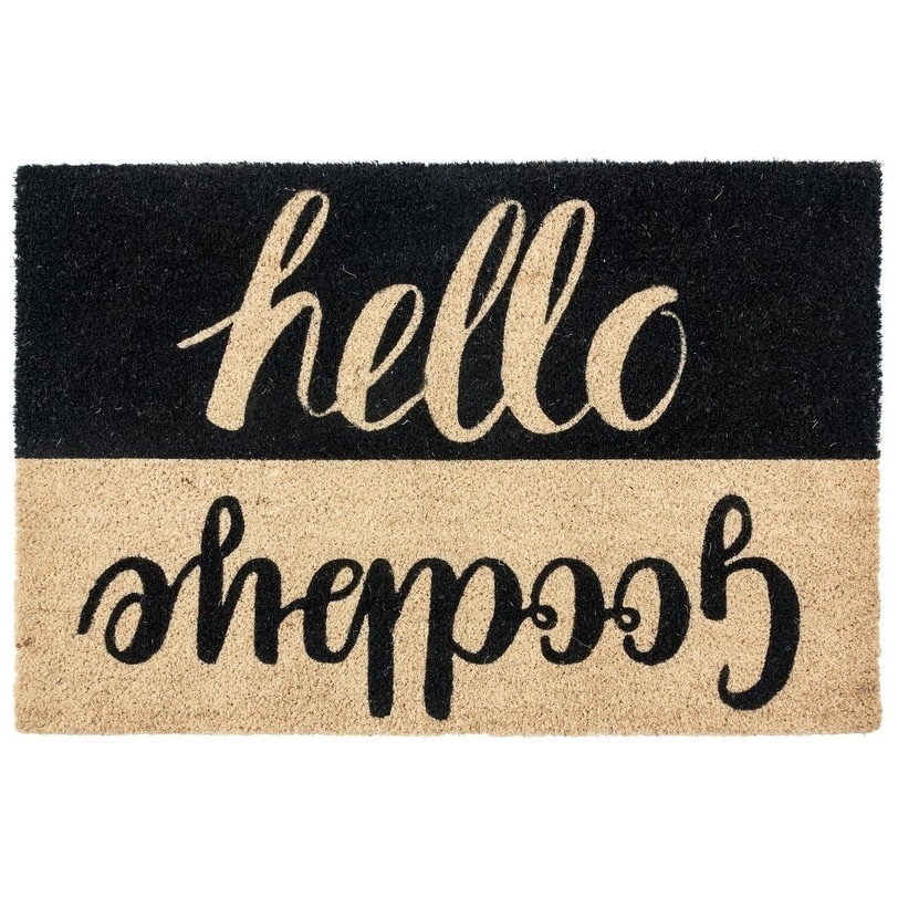 Porch & den Foran Coir Doormat - 24 x 36 - Black/Natural