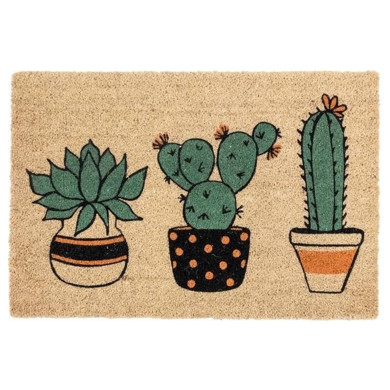 The Curated Nomad Cactilicious Coir Doormat - 24 x 36