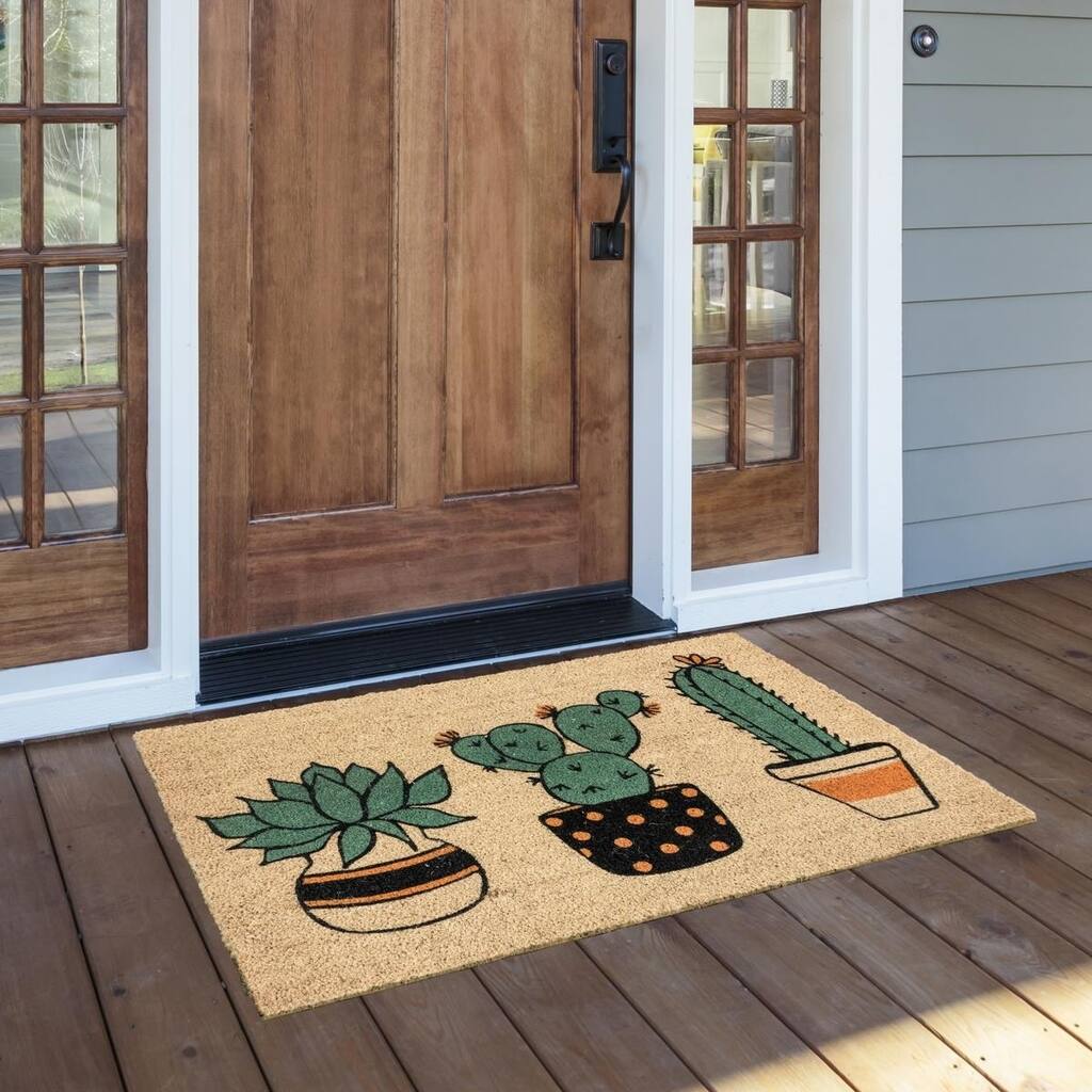 The Curated Nomad Cactilicious Coir Doormat - 24 x 36