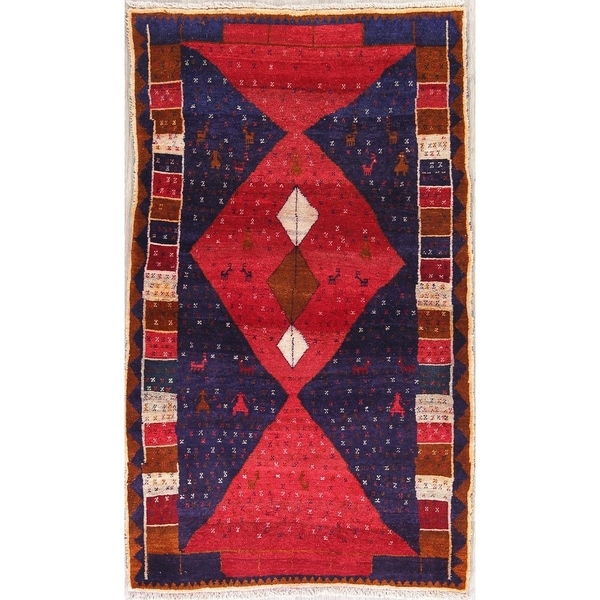 Qashqai Tribal Oriental Hand Knotted Wool Persian Area Rug - 5'10" x 3'5"