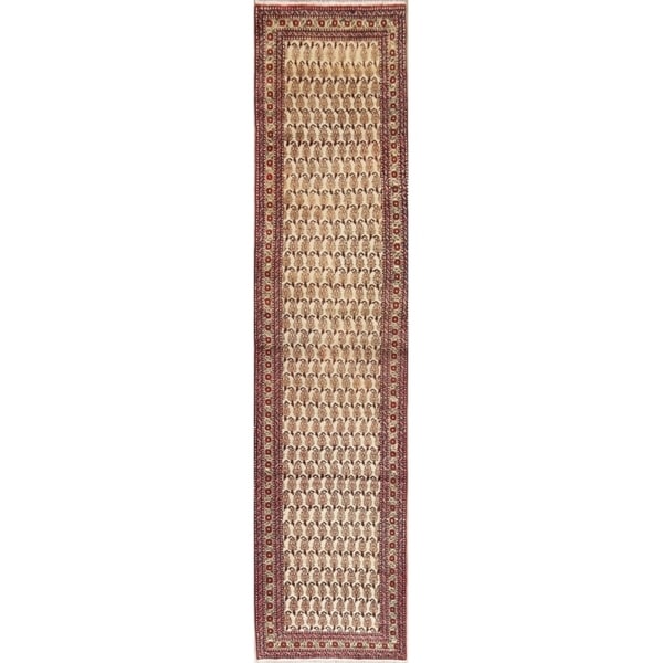 Vintage Tabriz Paisley Oriental Hand Knotted Wool Persian Rug - 11'8" x 2'8" Runner