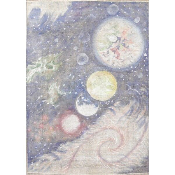 Vintage Modern Over-Dye Novelty Hand Knotted Wool Persian Area Rug - 11'4" x 7'11"
