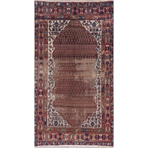 Antique Malayer Oriental Hand Knotted Wool Persian Area Rug - 9'4" x 5'0"