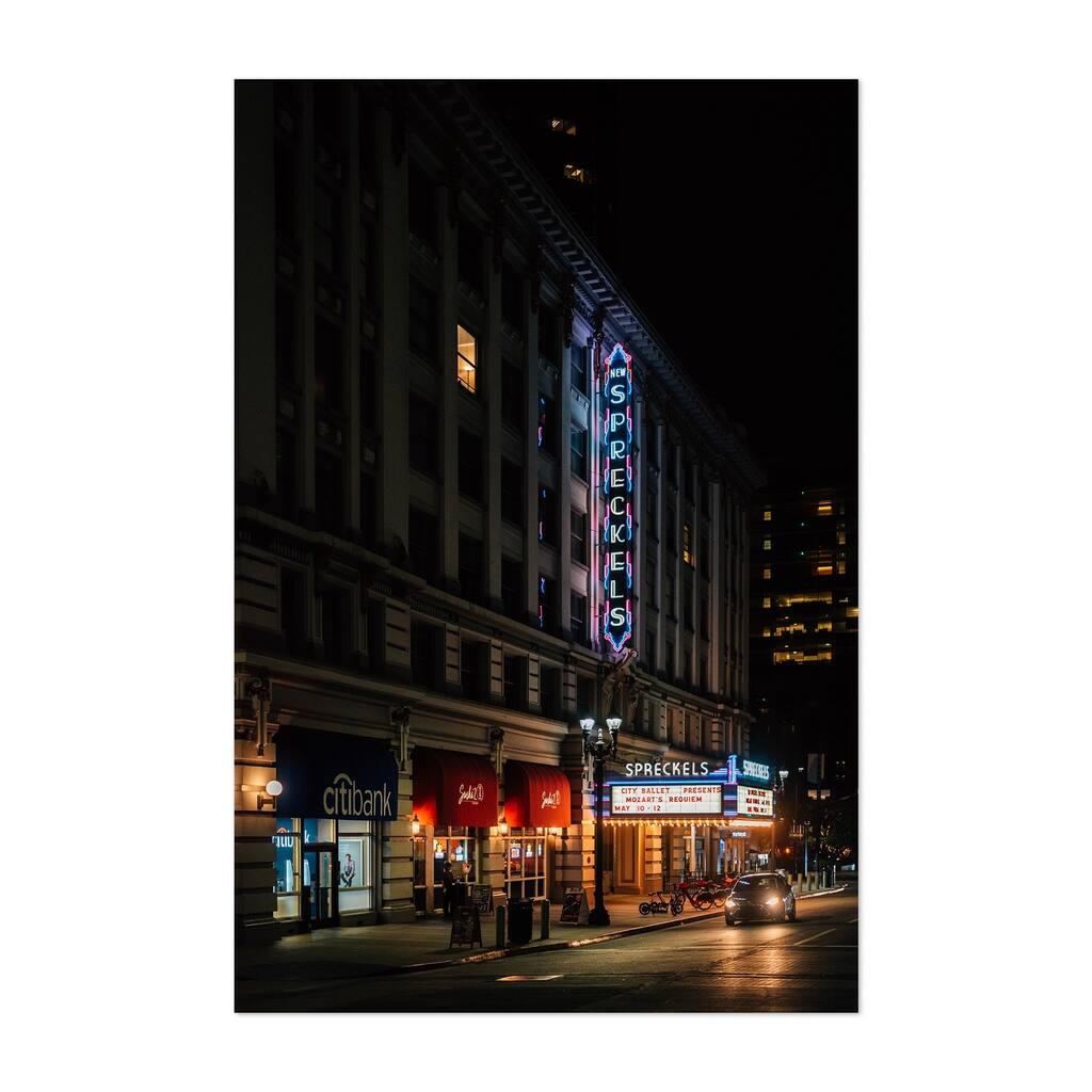 Noir Gallery Theater Sign San Diego CA Unframed Art Print/Poster