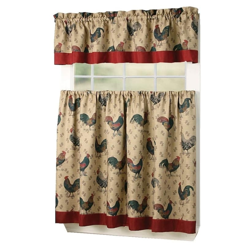 Porch & Den Capri 3-piece Kitchen Window Curtain Set
