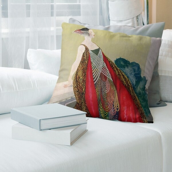 Porch & Den 'art nouveau design Throw Pillow