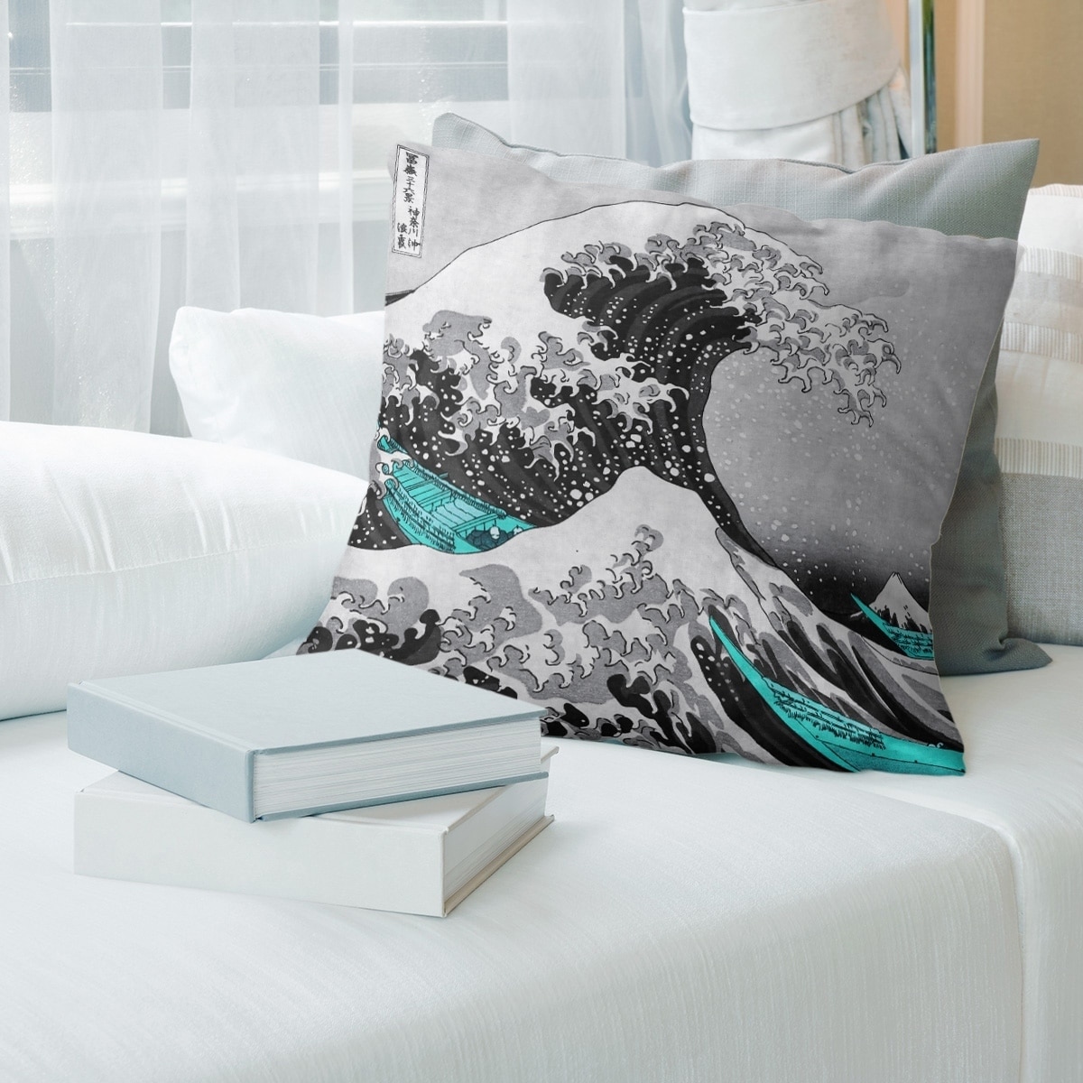 Porch & Den Katsushika Hokusai 'The Great Wave' Throw Pillow