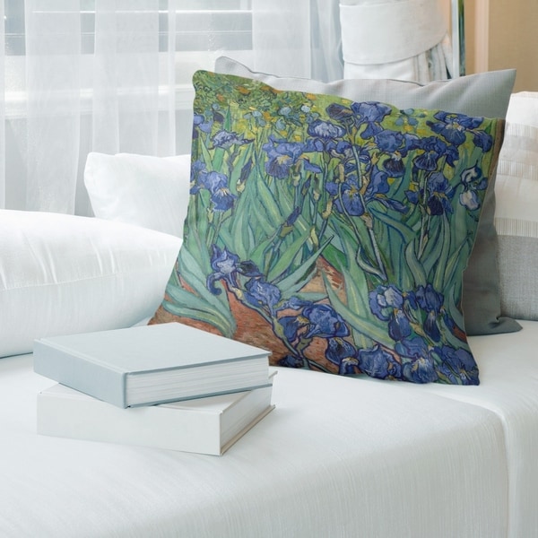 Porch & Den Vincent Van Gogh 'Irises' Throw Pillow