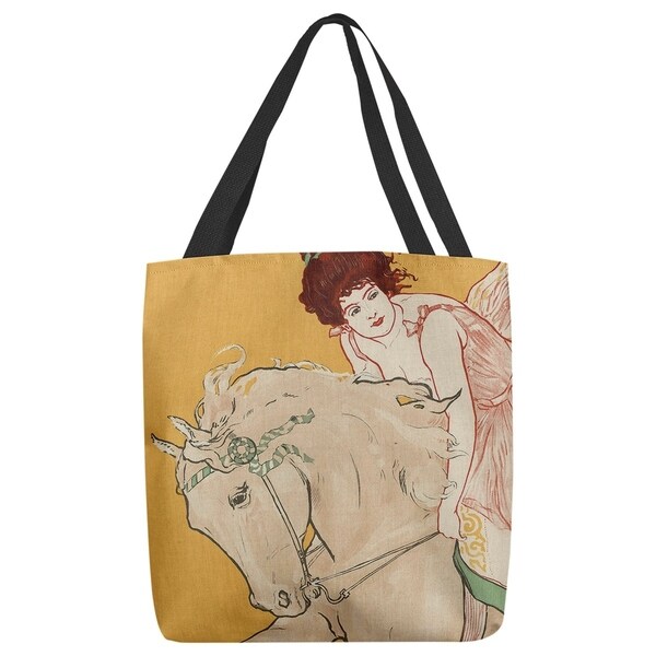 Alira Michaels Vintage Horse Riding Circus Girl Poster Tote Bag - On ...