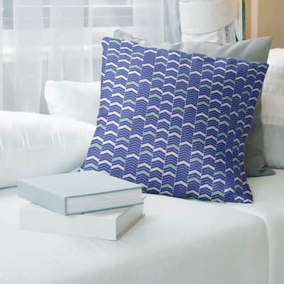 Porch & Den Athens Two-tone Lined Chevrons Throw Pillow