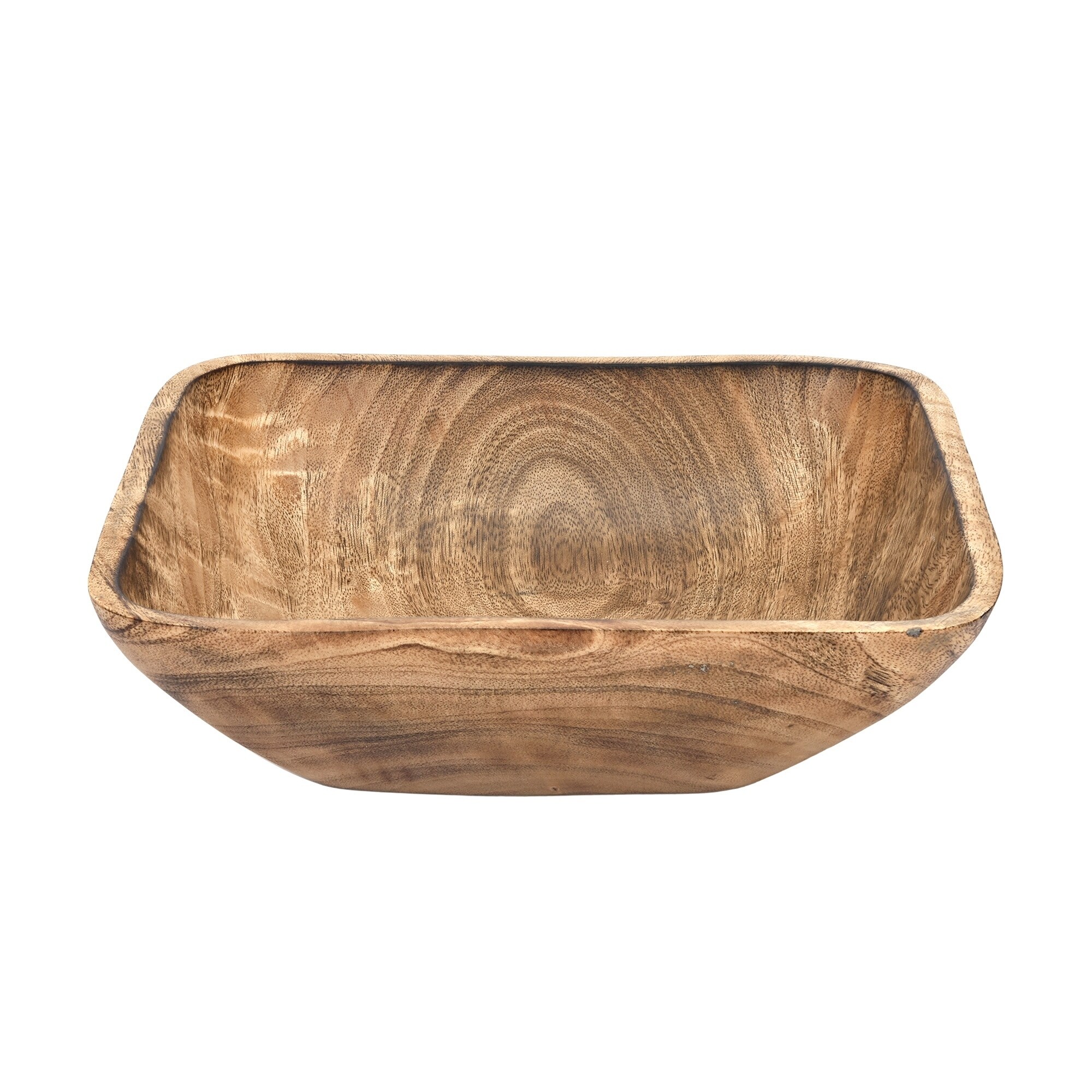 DISH THAI HANDCRAFT WOODEN SIZE 8CM SQUARE DIPPING BOWL 