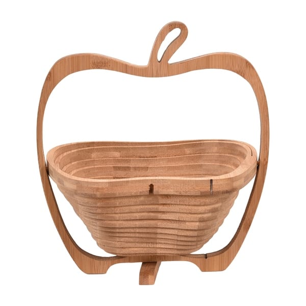 Collapsible Wood Apple Fruit Basket Bowl FREE SHIPPING