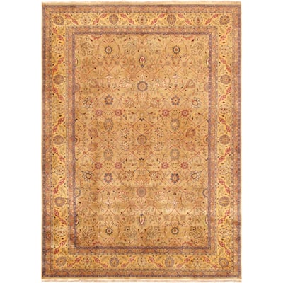 Pasargad Home Tabriz Collection Hand-Knotted Lambs Wool Area Rug - 8' 1" X 11' 3"
