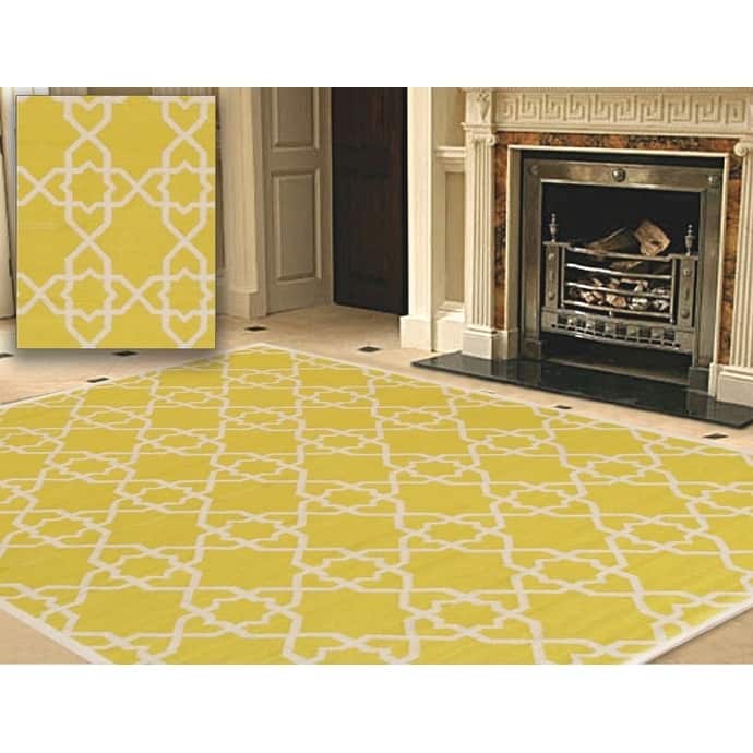 Pasargad Home Kilim Style Hand-Woven Lambs Wool Area Rug - 6' 0" X 9' 0"