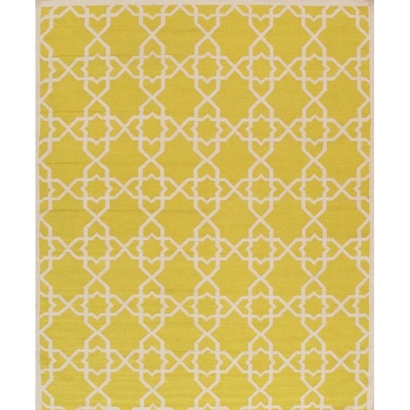 Pasargad Home Kilim Style Hand-Woven Lambs Wool Area Rug - 6' 0" X 9' 0"