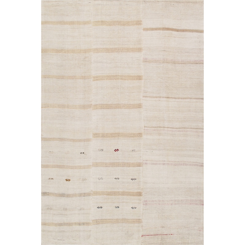 Pasargad Home Vintage Kilim Style Hand-Woven Hemp Area Rug - 5'11" X 6' 1"