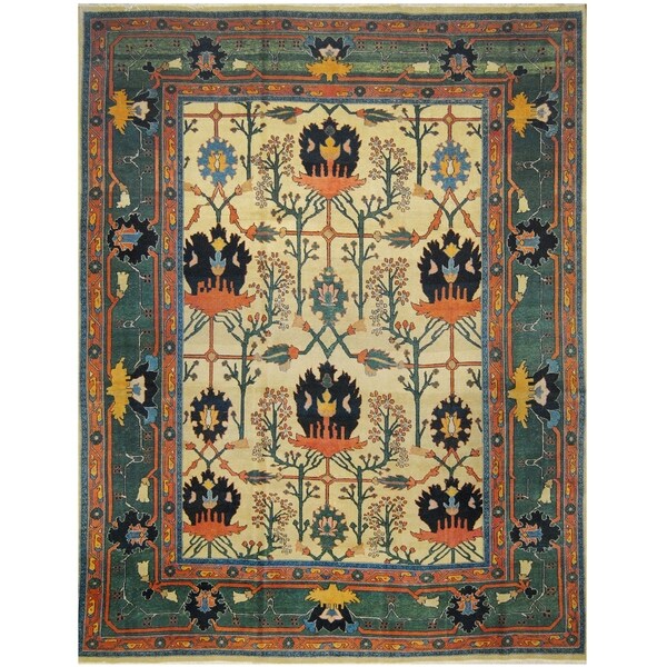 Handmade One-of-a-Kind Mahal Wool Rug (India) - 9'9 x 12'9