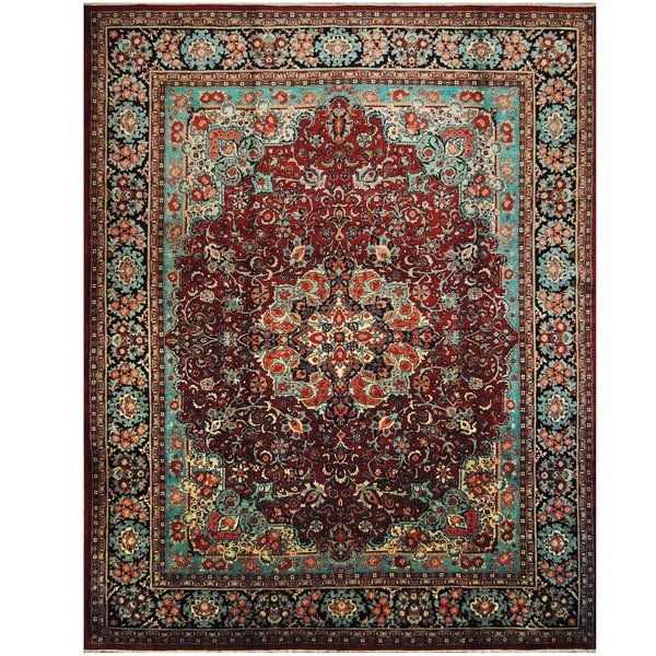 Handmade One-of-a-Kind Sarouk Wool Rug (Iran) - 10'7 x 13'4