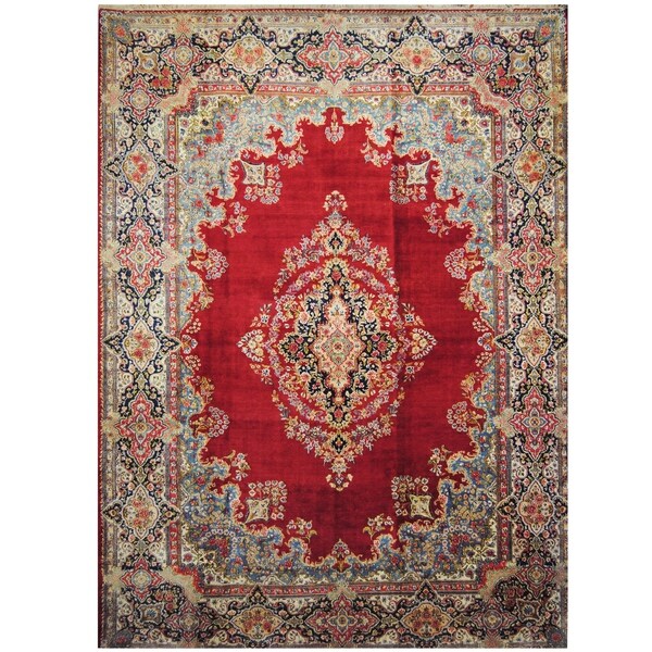 Handmade One-of-a-Kind Kerman Wool Rug (Iran) - 11'7 x 15'7