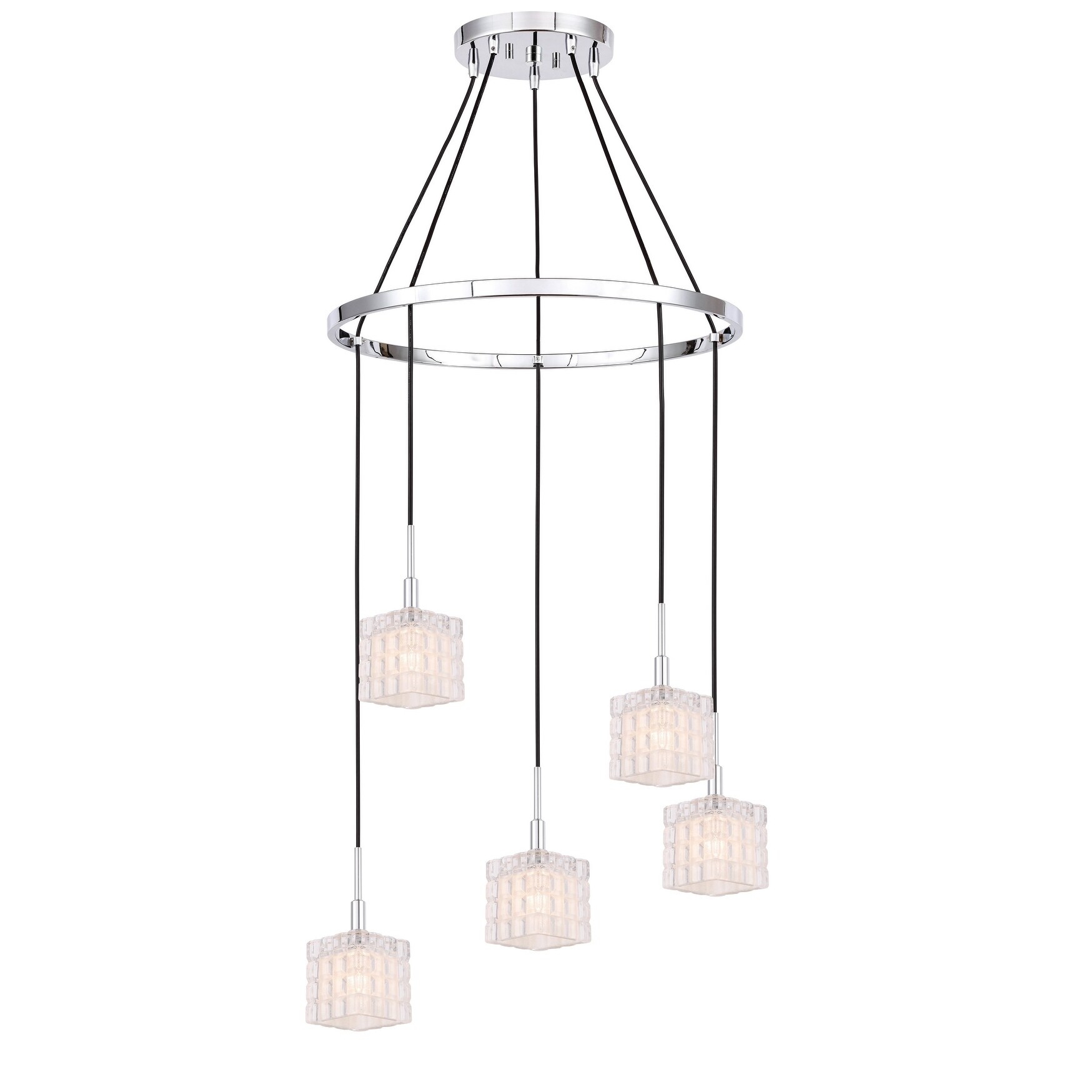 Woodbridge 18628CHRLE-C80415 Candice 5L Pendant Chandelier w/LED - Chandeliers For Bedrooms by Overstock.com