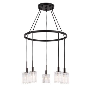 Woodbridge 18628BRZLE-C10490 Candice 5L Pendant Chandelier w/LED - Chandeliers For Bedrooms by Overstock.com