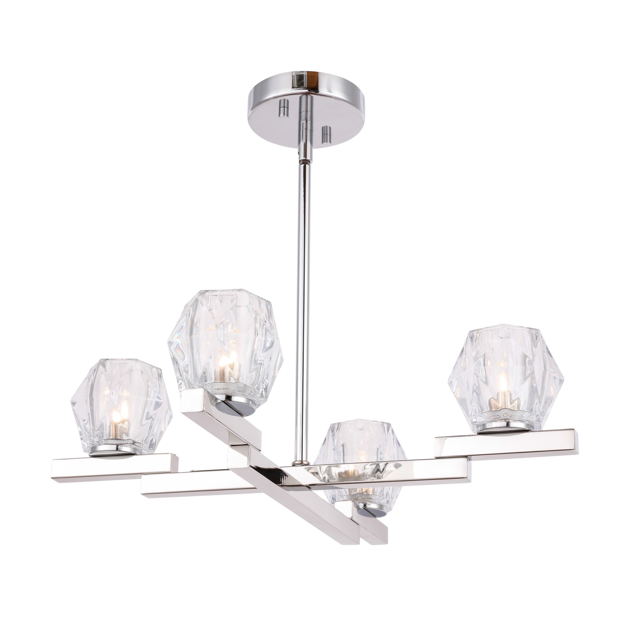 Woodbridge  18514CHRLE-C30410  Jewel 4L Chandelier w/ LED - Chandeliers For Bedrooms by Overstock.com