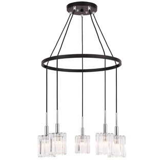 Woodbridge 18628CHZLE-C10490 Candice 5L Pendant Chandelier w/LED - Chandeliers For Bedrooms by Overstock.com