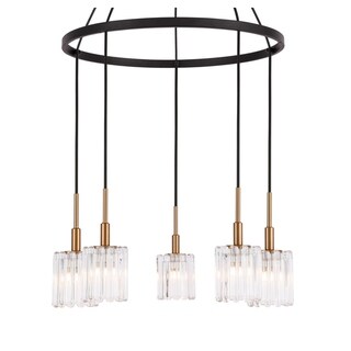 Woodbridge 18628CBZLE-C10490 Candice 5L Pendant Chandelier w/LED - Chandeliers For Bedrooms by Overstock.com