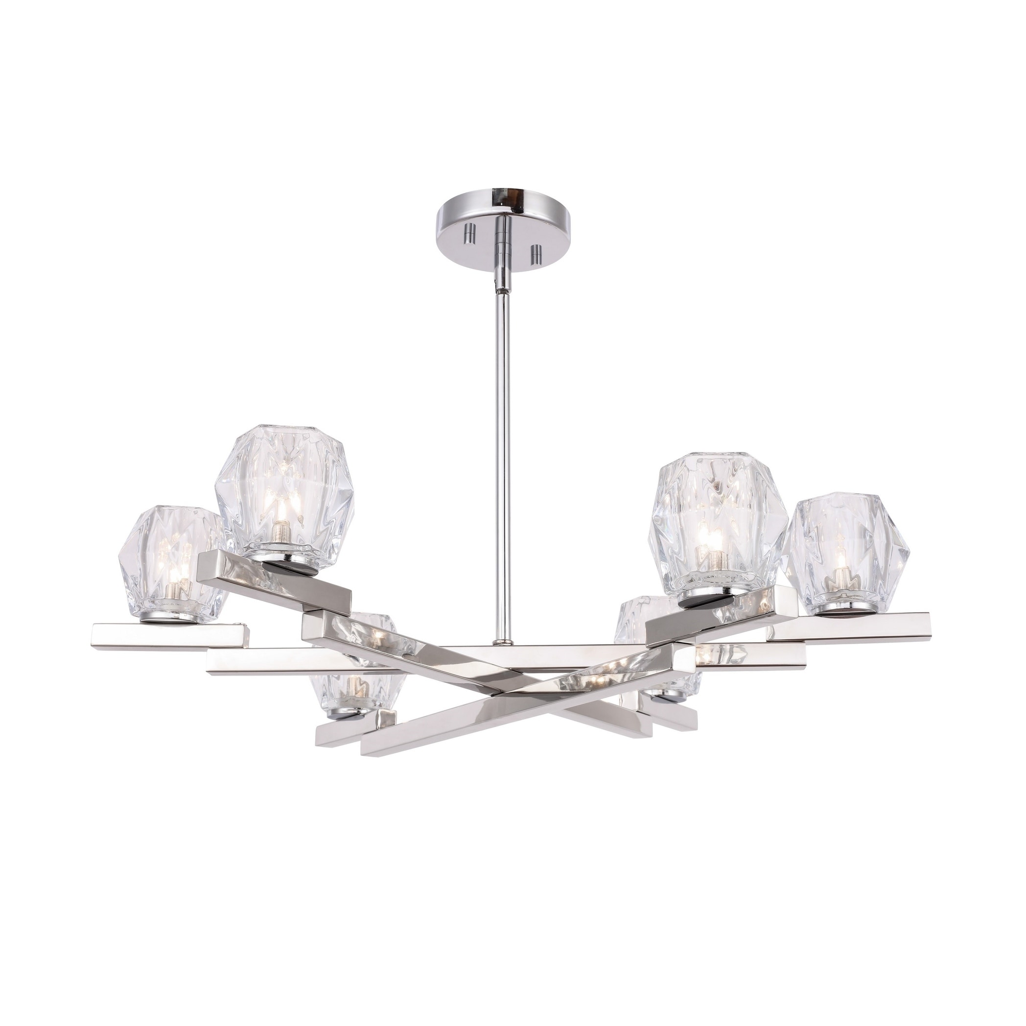 Woodbridge  18516CHRLE-C30410  Jewel 6L Chandelier w/ LED - Chandeliers For Bedrooms by Overstock.com