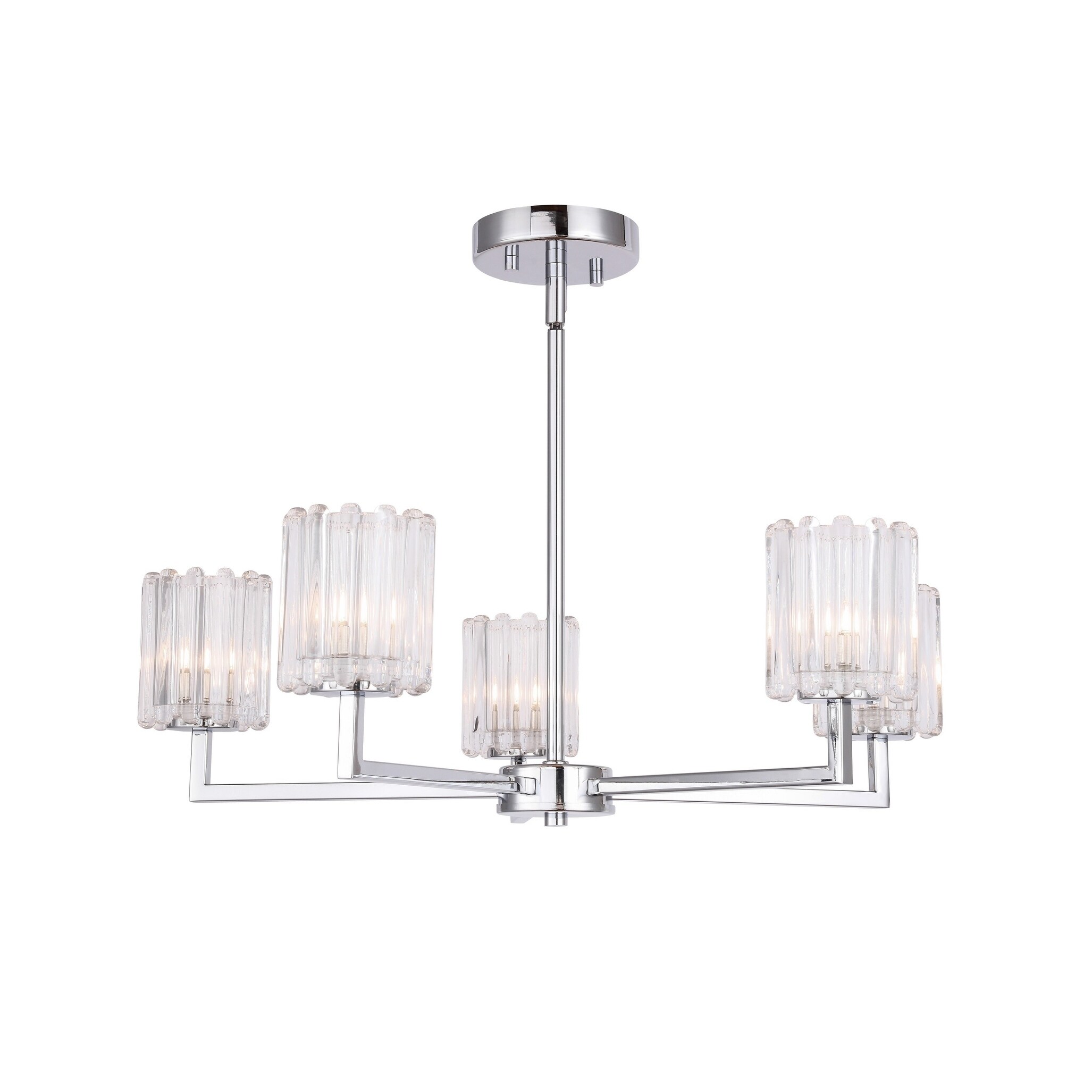 Woodbridge  18615CHRLE-C10490  Candice 5L Chandelier w/ LED - Chandeliers For Bedrooms by Overstock.com