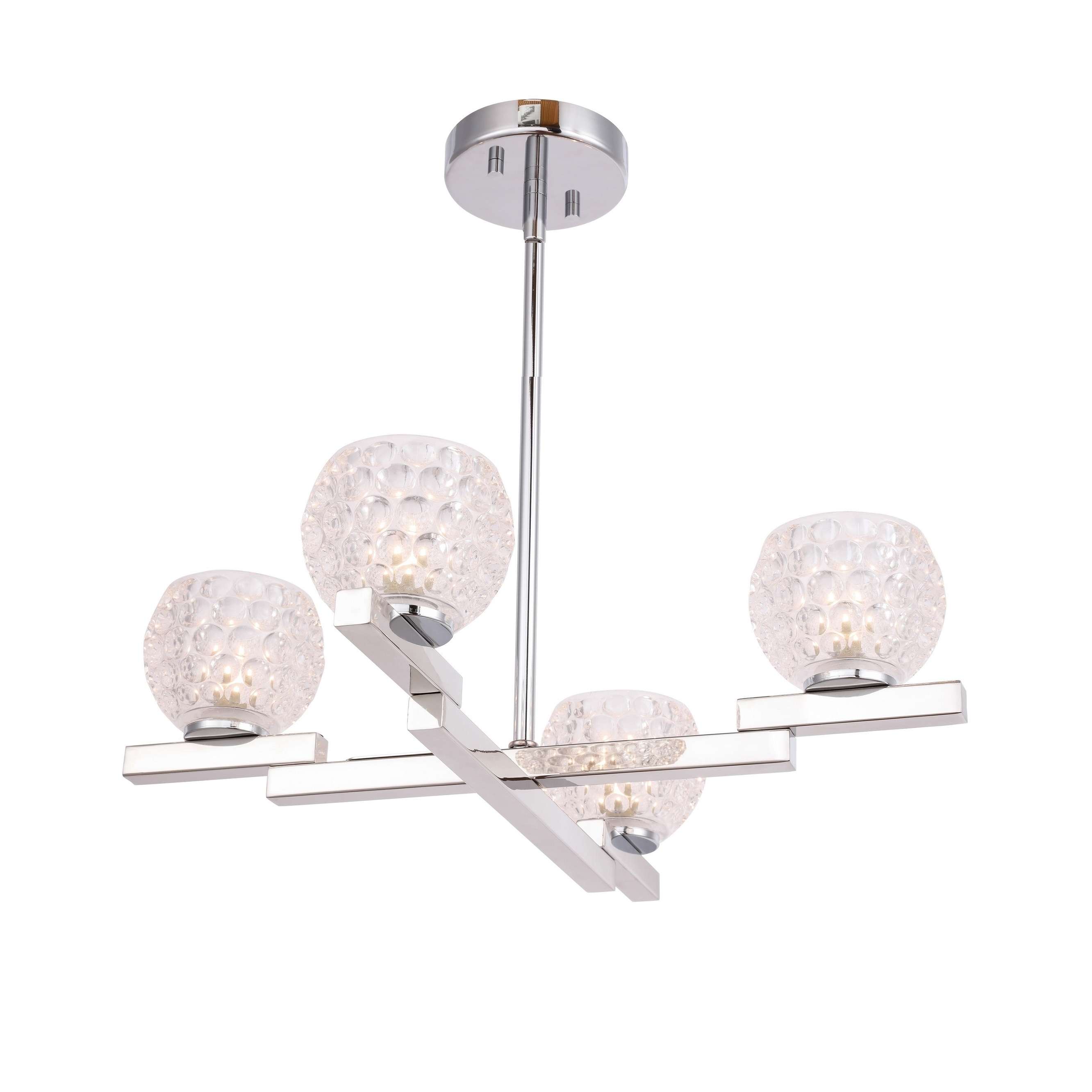 Woodbridge  18514CHRLE  Jewel 4L Chandelier w/ LED (Crystal Clear Ball) - Chandeliers For Bedrooms by Overstock.com