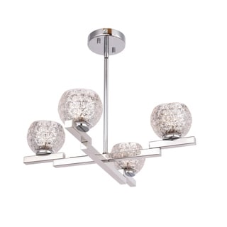 Woodbridge  18514CHRLE  Jewel 4L Chandelier w/ LED (Crystal Mercury Ball) - Chandeliers For Bedrooms by Overstock.com