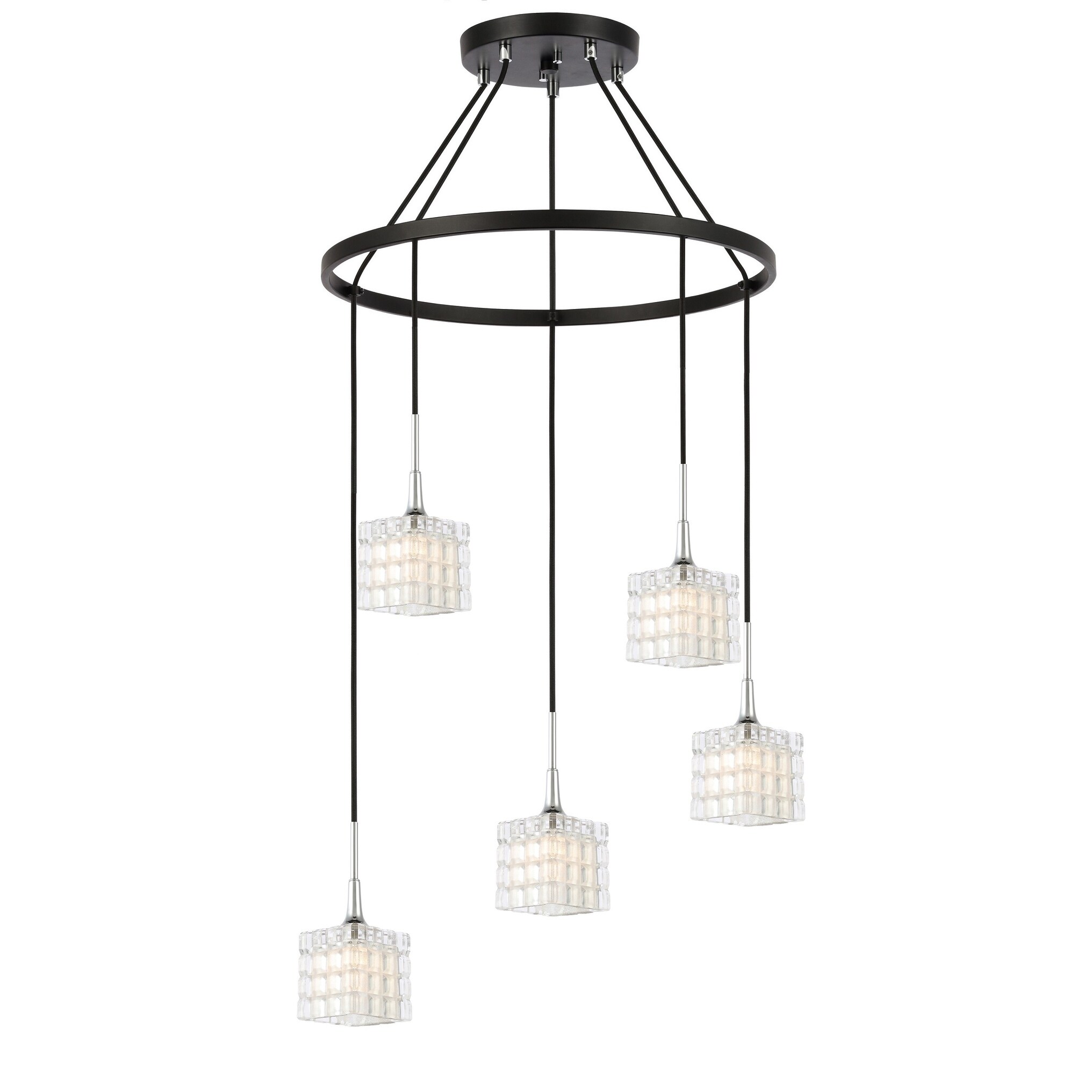 Woodbridge 21128CHZLE-C80415 Regent Park 5L Pendant Chandelier w/LED - Chandeliers For Bedrooms by Overstock.com