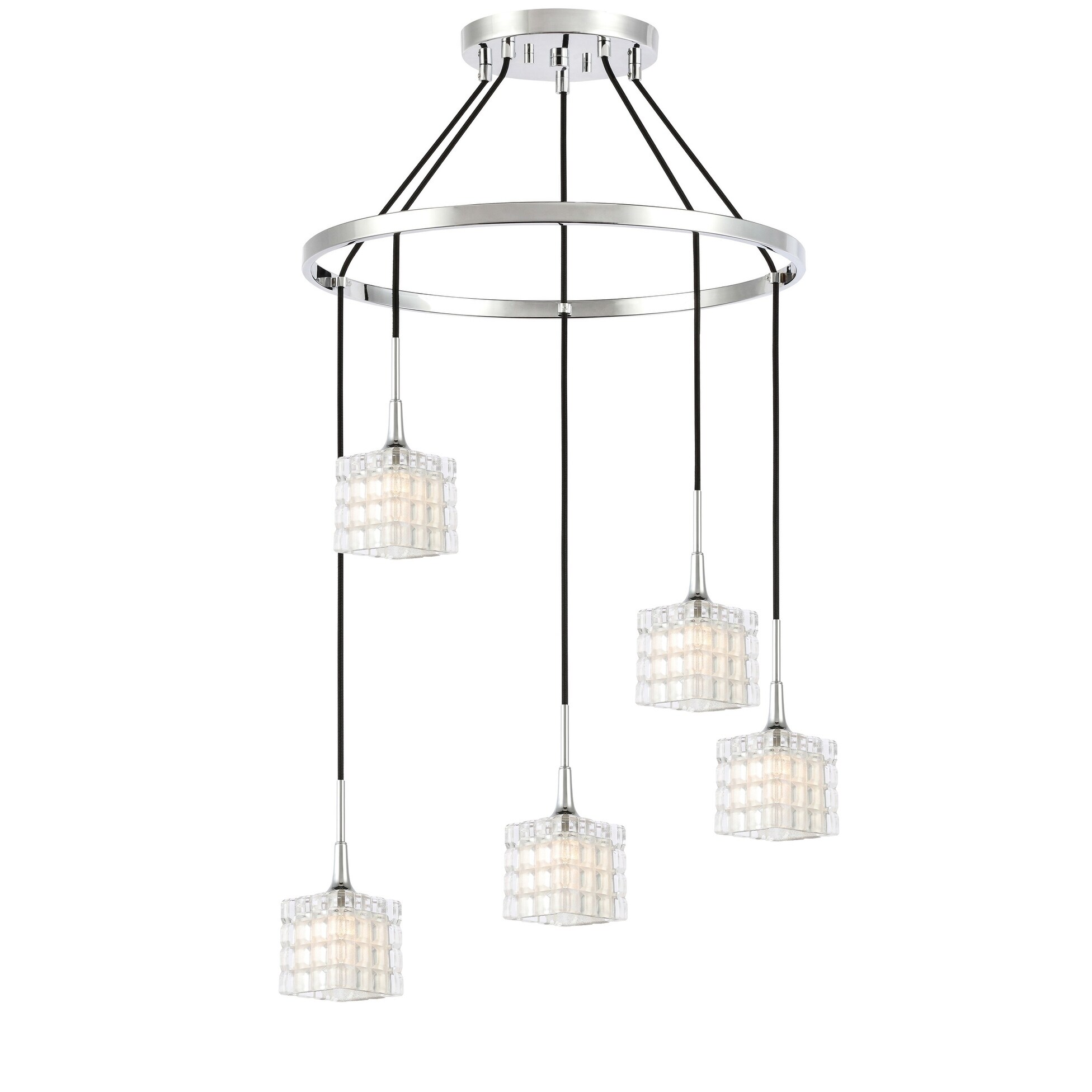 Woodbridge 21128CHRLE-C80415 Regent Park 5L Pendant Chandelier w/LED - Chandeliers For Bedrooms by Overstock.com