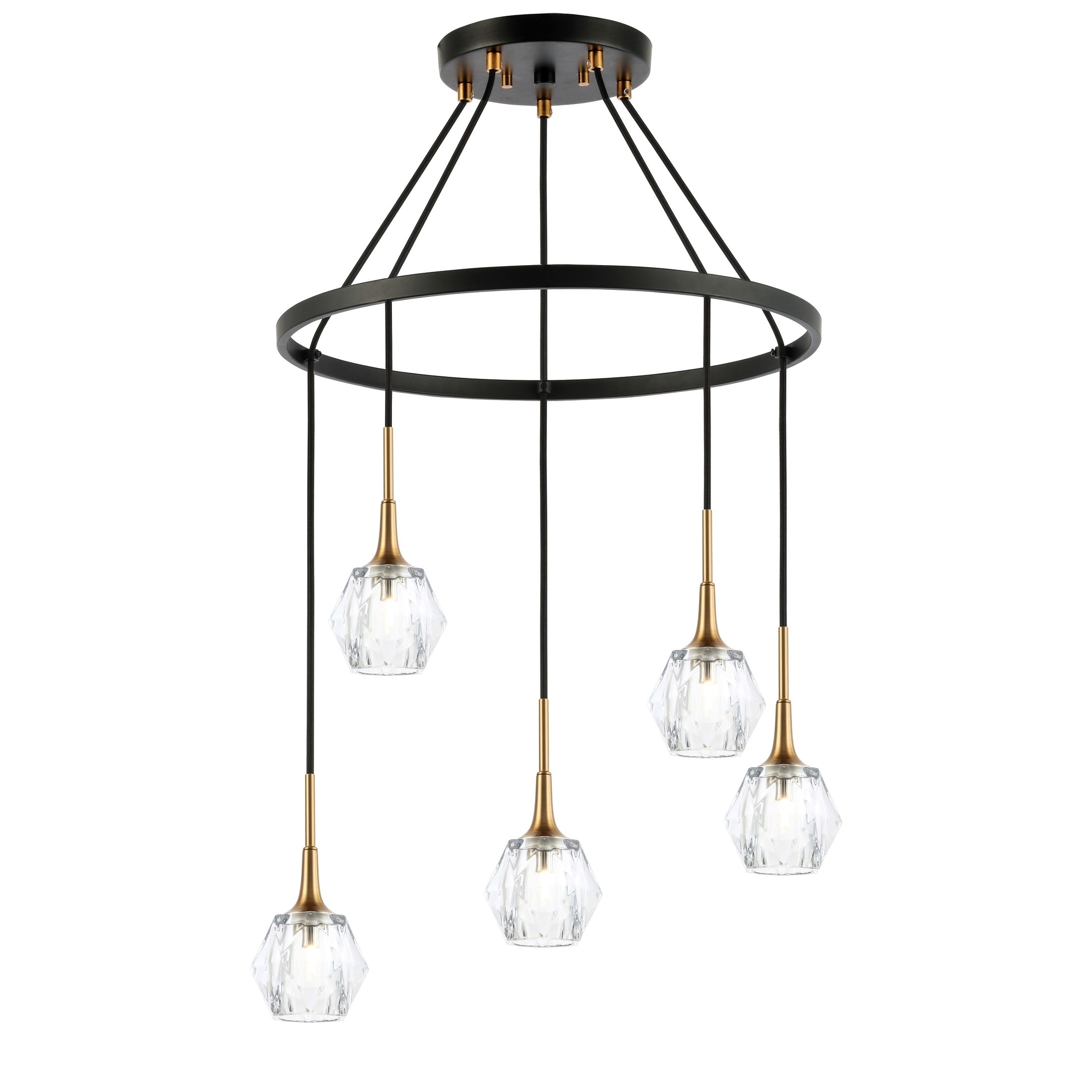 Woodbridge 21128CBZLE-C30410 Regent Park 5L Pendant Chandelier w/LED - Chandeliers For Bedrooms by Overstock.com