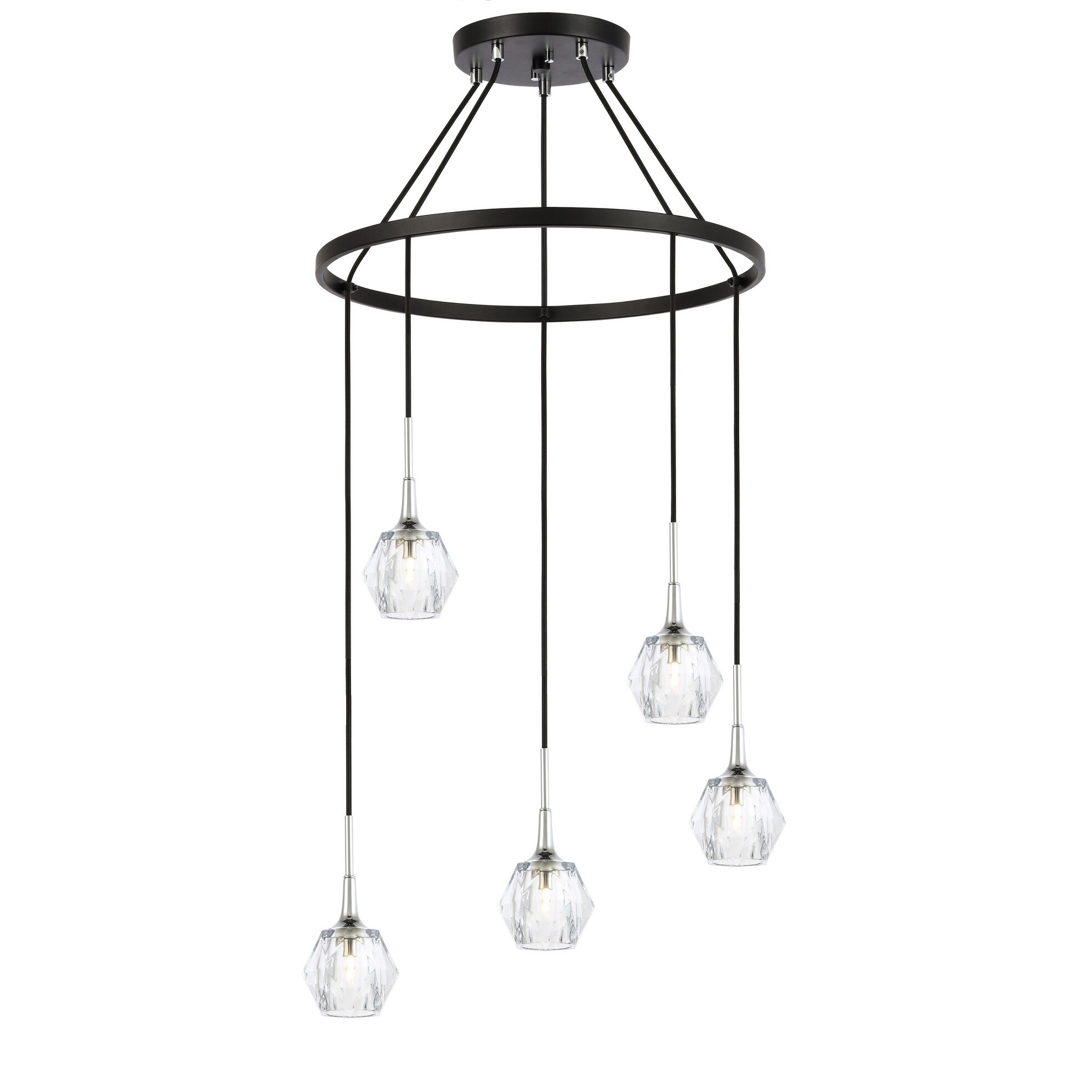 Woodbridge 21128CHZLE-C30410 Regent Park 5L Pendant Chandelier w/LED - Chandeliers For Bedrooms by Overstock.com